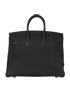 Birkin 25 In Clemence Black, back view